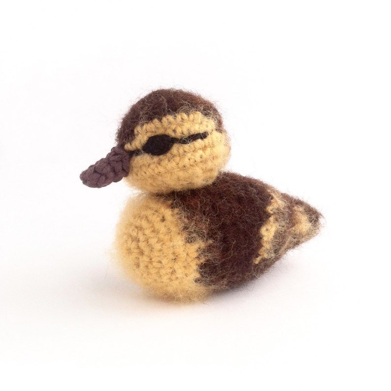 Duckling Crochet Kit / Crochet Duckling DIY Kit Craft Kit Amigurumi Kit Bird Duck Chick Pattern Eco Crochet Easter Gift for Crocheter image 3
