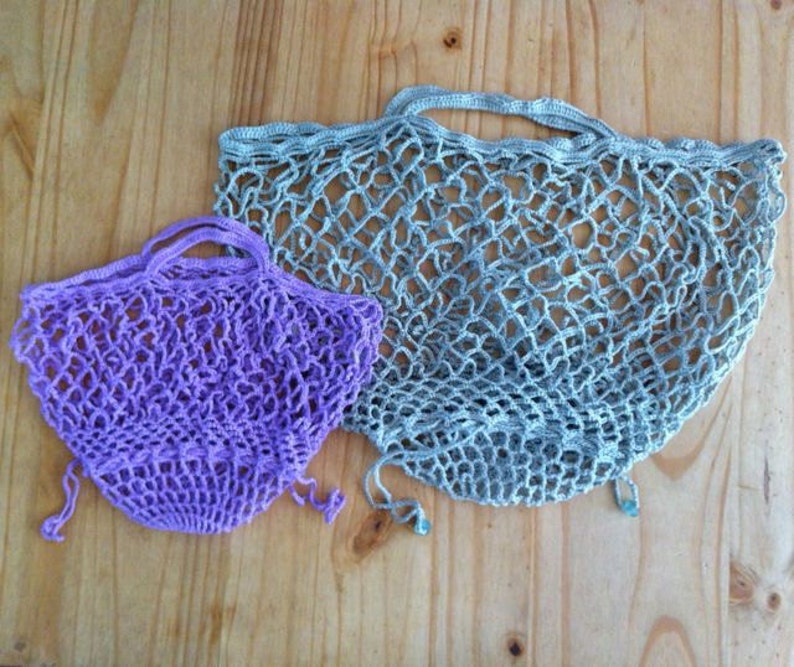 Crochet Bag Pattern / Foldable Packaway Mesh Bag String Bag Pattern / Crochet Tote Pattern / Mesh Bag / Folding Bag image 5