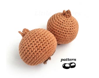 Onion Crochet Pattern PDF, Realistic Vegetable for Play Food