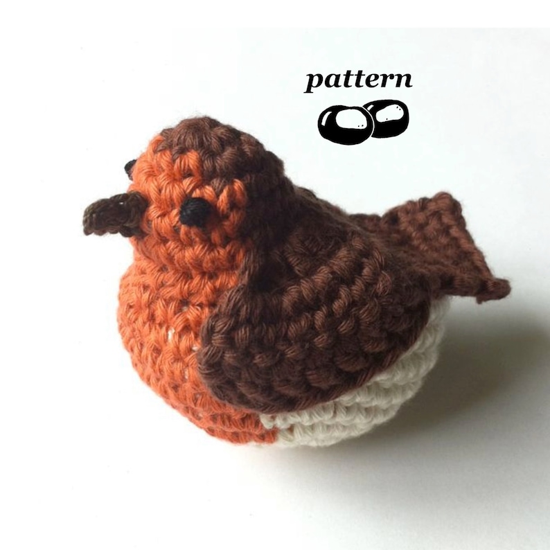 Robin Crochet Pattern / Crochet Bird Pattern / Crochet Christmas Decoration / Christmas Crochet Pattern image 5