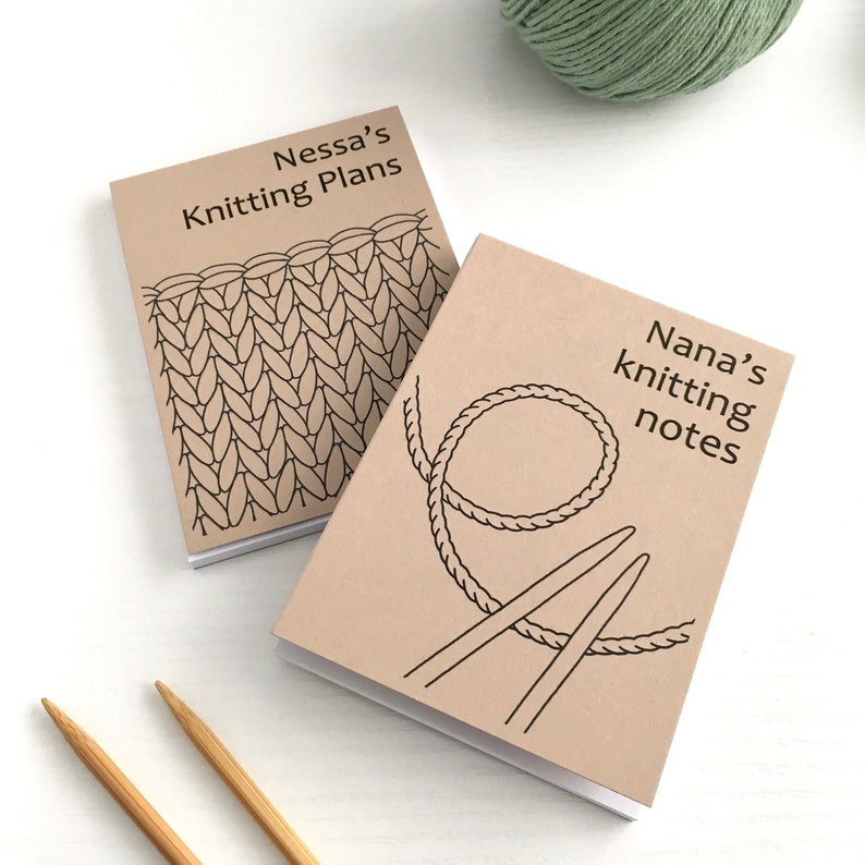 Personalised Notebook for Knitter / Knitting Notepad / Knitting Gift for Knitter / Knitter's Personalised Notepad for Knitter Craft Gift image 1