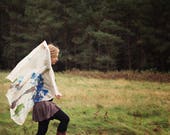Hand dyed silk scarf, square scarf abstract, hand painted silk art, mother gift, wearable art, unique gift her - ready to ship