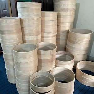 Aros de tambor de madera de fresno / Anillos de tambor con marco curvado al vapor para la fabricación de piezas de bricolaje.