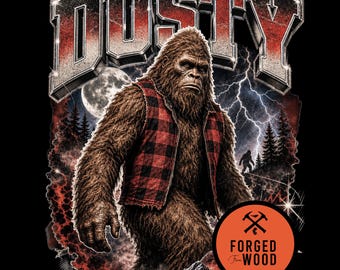 Dusty: Największy Sasquatch – cyfrowe pobieranie, DTF, sublimacja, drukuj sam