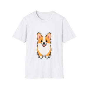 Corgi T-Shirt | Cute Cartoon Corgi Tee | Funny Gift for Corgi Lovers | Unisex Dog Shirt