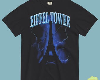 Eiffel Tower Paris Bootleg 90s Vintage Unisex Tee