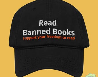 Read Banned Books Embroidered Garment Washed Hat