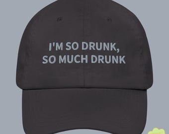Aanpasbare I'm So Drunk, So Much Drunk-geborduurde uniseks pet