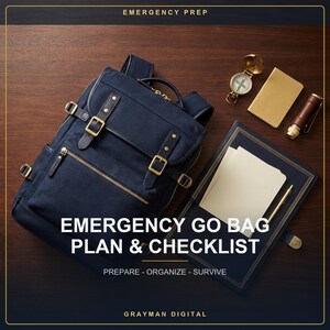 Emergency Go Bag Inventory and Plan | Bug Out Bag Checklist & Survival Kit (PDF)