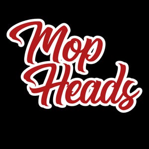 Full Color Brush Script Professional Tattoo Shop Compliance "MOP HEADS" Label Sticker |Tattoo Piercing Shop Organization|Waterproof Vinyl