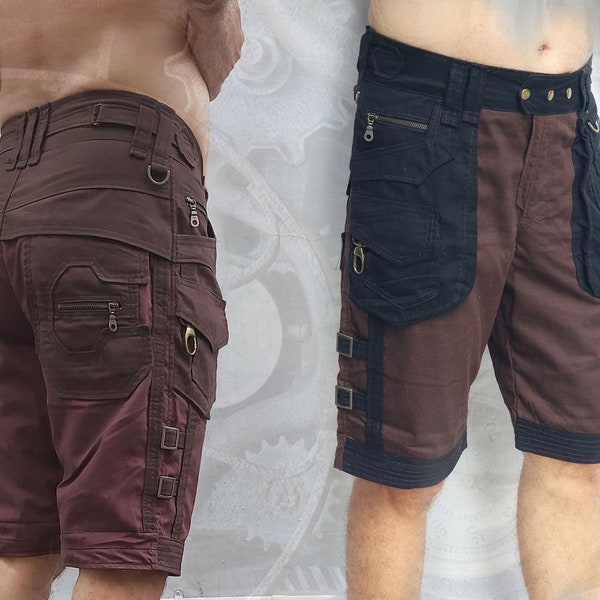 Sherlock Shorts - men's apocalyptic steampunk futuristic urban tribal festival clothing