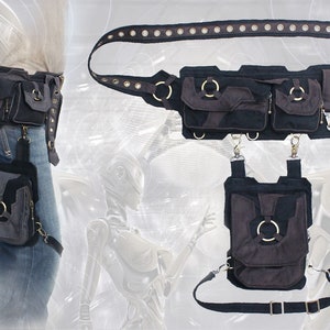 Cyborg Belt - Leg pocket apocalyptic festival burning man thigh waist belt bag - unisex