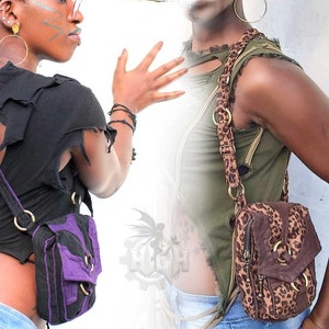 Kismet Shoulder Pocket Holster Vest Bag ~ women Burning Man bondage edm festival outfit