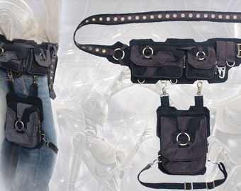 Cyborg Belt - Leg pocket apocalyptic festival burning man thigh waist belt bag - unisex