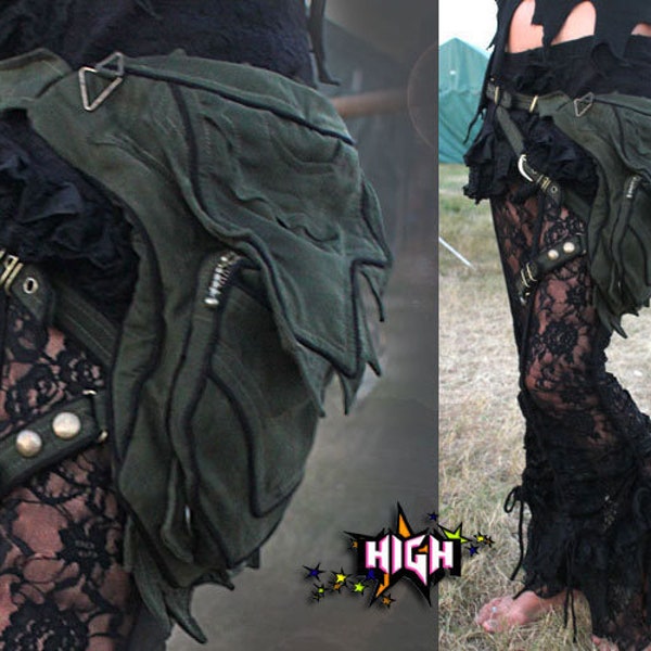 Abracadabra Belt - post apocalyptic pixie burning man festival elven utility hip waist pocket belt thigh bag pouch