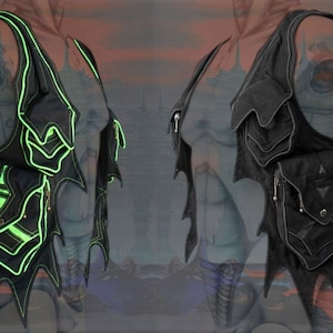 Lemurian Holster - apocalyptic cyber goth UV reactive shoulder pocket Vest Bag