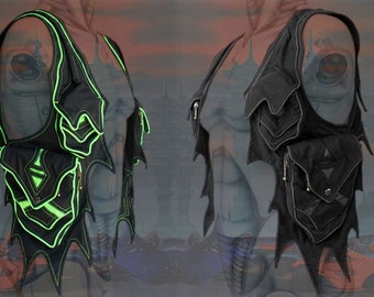 Lemurian Holster - apocalyptique cyber goth UV réactive poche à bandoulière Sac