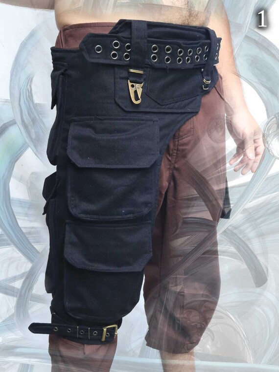 Curator Belt ~ One Leg Cargo Pockets Chaps Apocalyptic