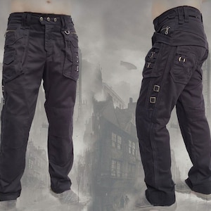 Pantalon Sherlock - pantalon tribal urbain apocalyptique futuriste cyberpunk pour homme vêtements de festival