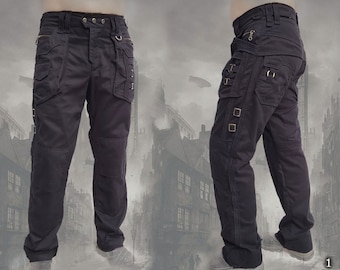 Sherlock Pants - mens futuristic cyberpunk apocalyptic urban tribal pants festival clothing