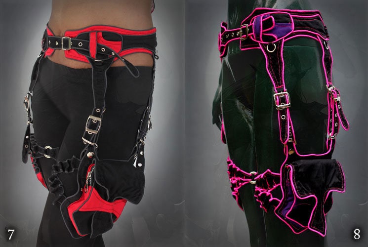 Psyrider Garter thigh pocket Leg steampunk Belt