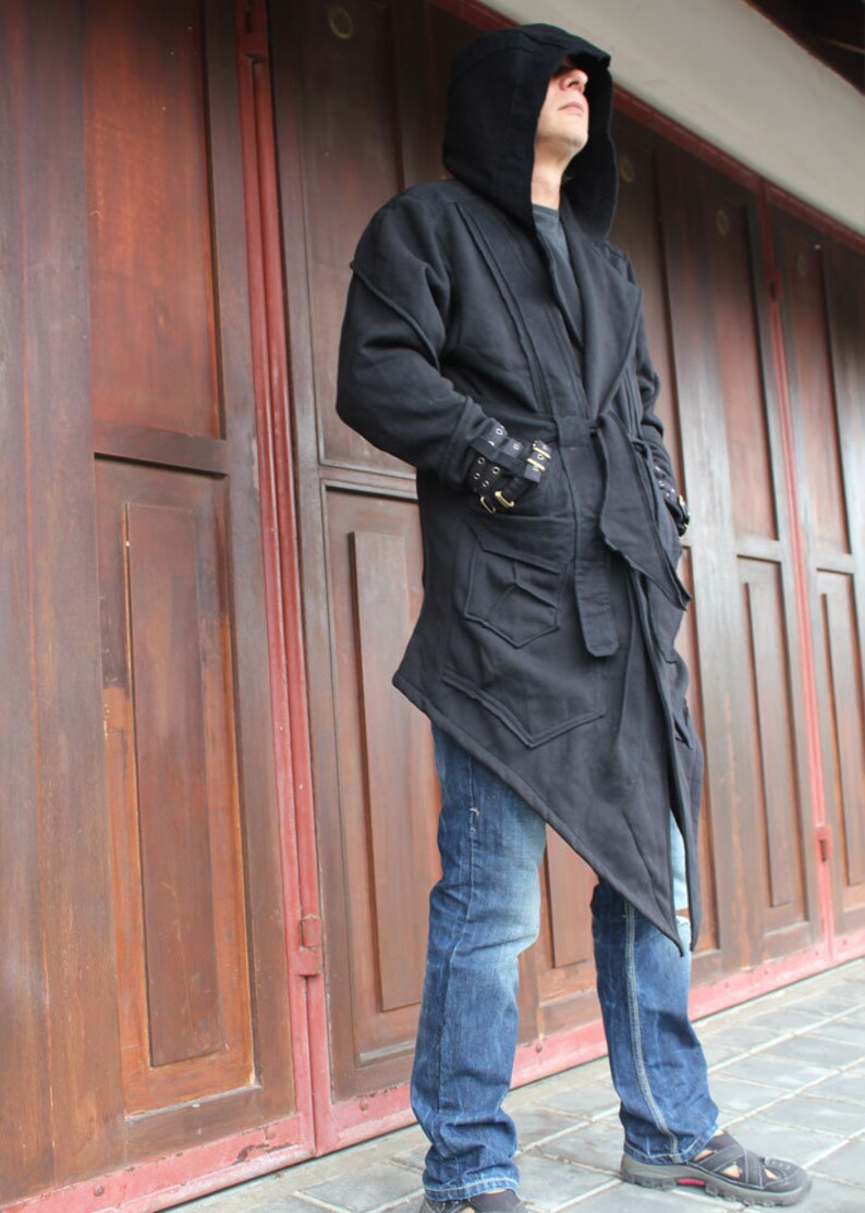 Saracen Jacket Black Assassin Hoodie Apocalyptic Medieval - Etsy