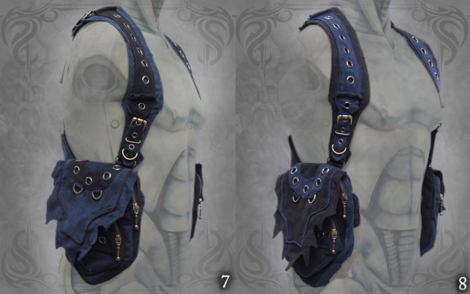 Viking Shoulder Holster Bag Post Apocalyptic Steampunk Neo Etsy