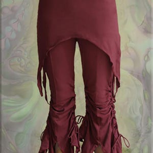 Salsa kjol yoga fairy flare byxor leggings - storlek från xS - 3XL 4. Maroon