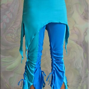 Salsa kjol yoga fairy flare byxor leggings - storlek från xS - 3XL 8. Skyblue - Blue