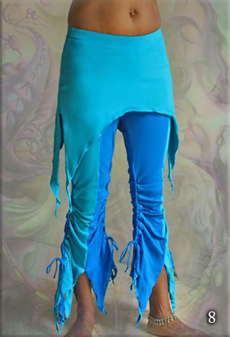 Salsa kjol yoga fairy flare byxor leggings - storlek från xS - 3XL 8. Skyblue - Blue