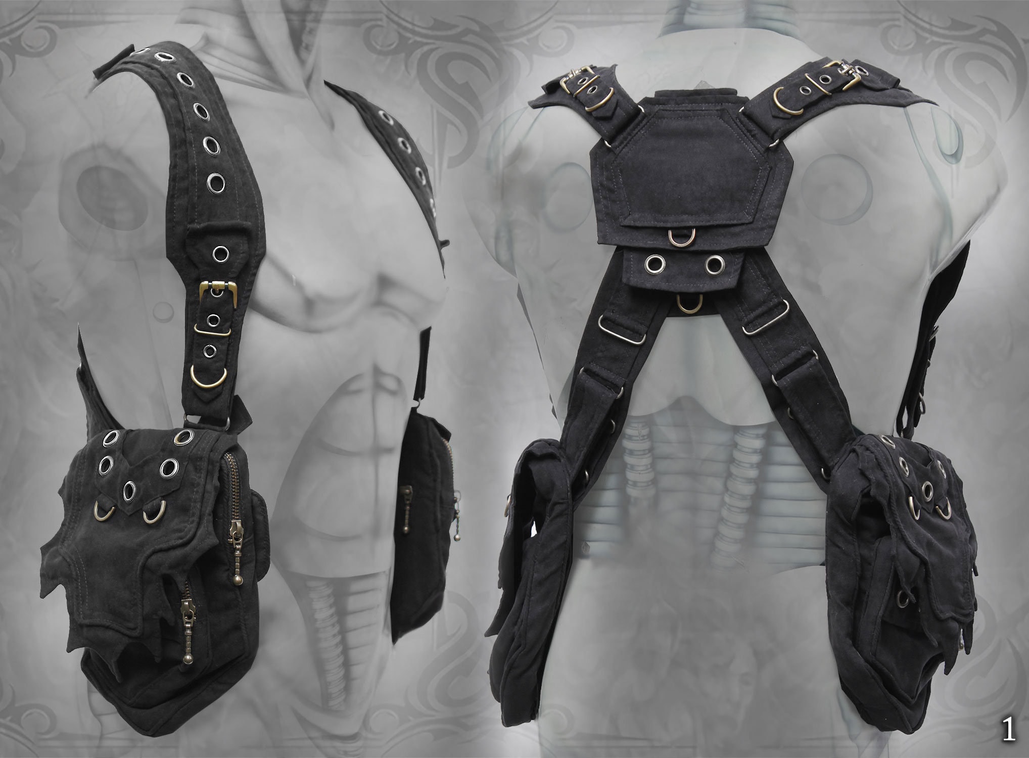 Viking Shoulder Holster Bag Post Apocalyptic Steampunk Neo Etsy UK