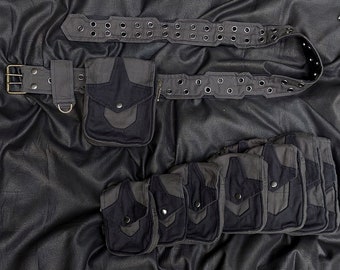 On Sale - Belt Bags - cargo pockets apocalyptic festival hip belt bags - multi size