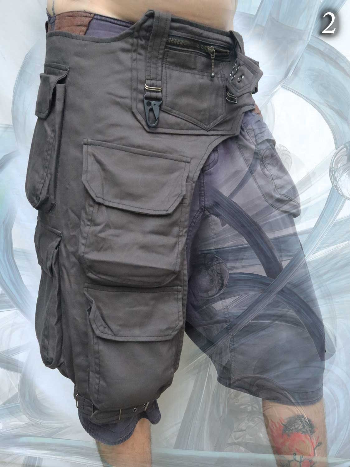 Curator Belt ~ One Leg Cargo Pockets Chaps Apocalyptic
