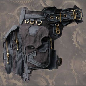 Clockwork Belt ~ steampunk style, hip waist pocket thigh bag belt