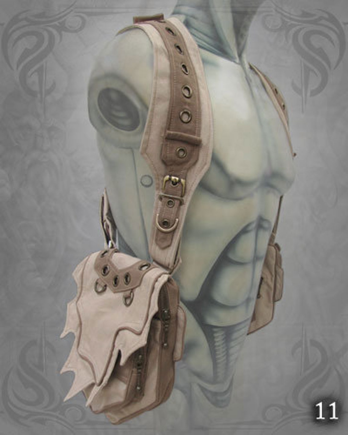 Viking Shoulder Holster Bag Post Apocalyptic Steampunk Neo Etsy