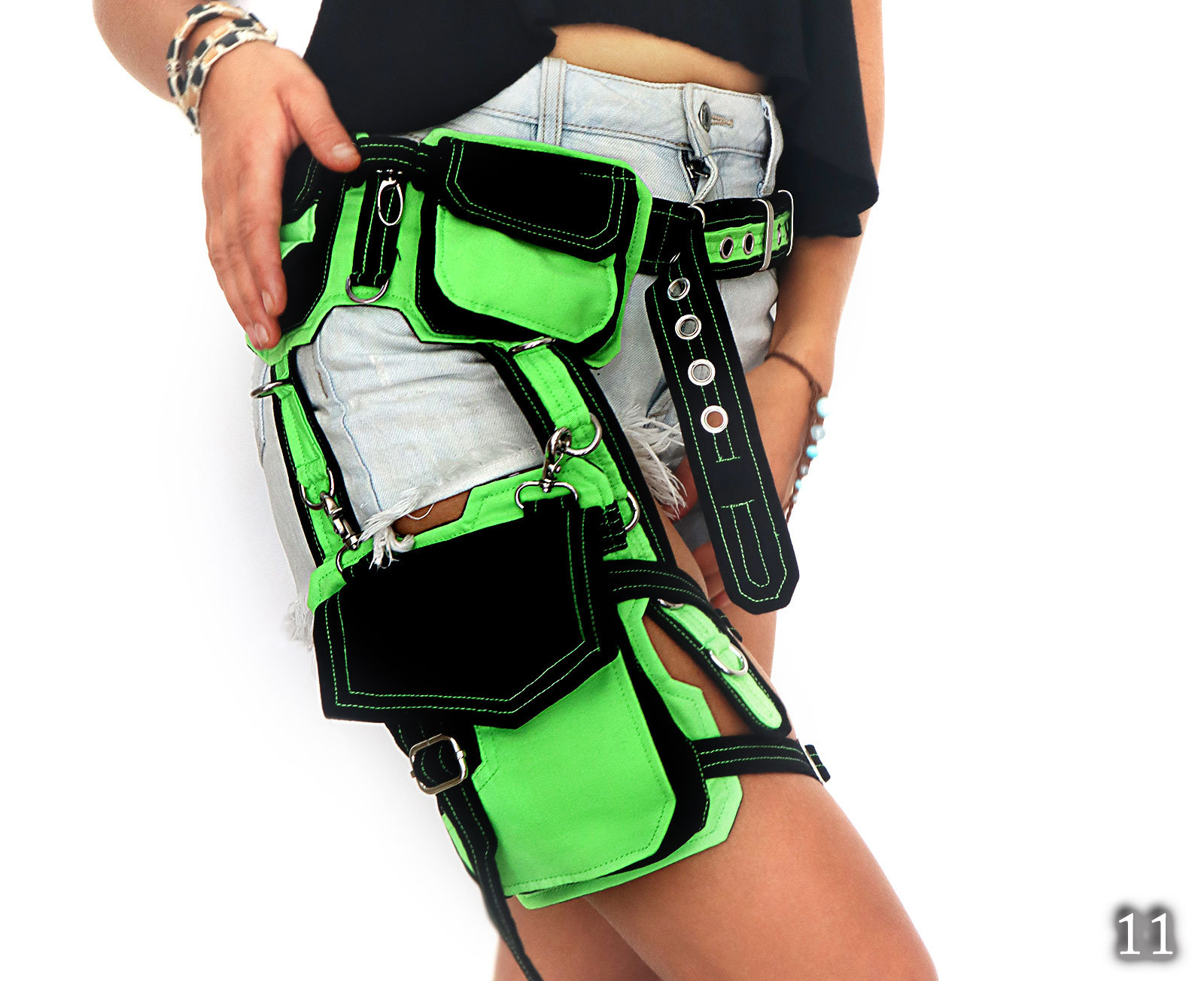 Festival hip pocket belts with leg bag– High Cyberfashion