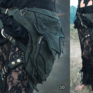 Abracadabra Belt - post apocalyptic pixie burning man festival elven utility hip waist pocket belt thigh bag pouch