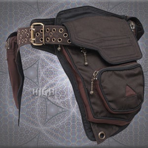 Jupiter pocket Belt  - double waist bags, uv neon festival hip Belt