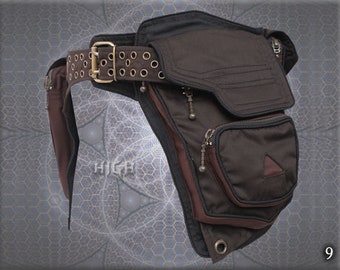Jupiter pocket Belt  - double waist bags, uv neon festival hip Belt