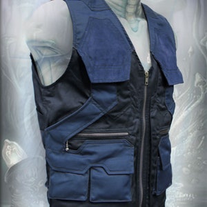 Tectonic Vest men utility multipocket tactical travel cargo adventure vest 8. Black - Navy