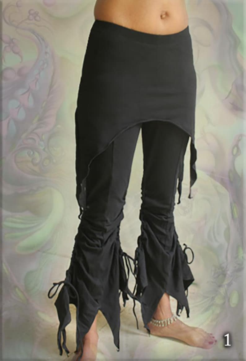 Salsa kjol yoga fairy flare byxor leggings - storlek från xS - 3XL 1. Black
