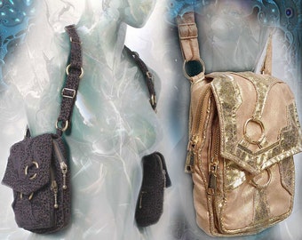 Pocket Shoulder Holster Vest Bag ~ women Burning Man bondage edm festival outfit