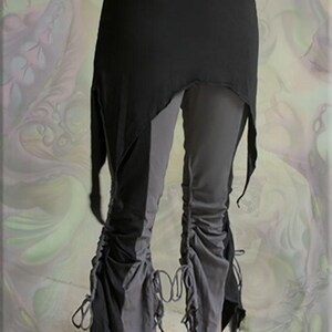 Salsa kjol yoga fairy flare byxor leggings - storlek från xS - 3XL 2. Black - Grey