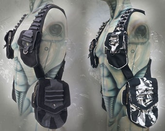 Esquire Holster Bag ~  post apocalyptic men's tactical shoulder pocket holster vest pouch