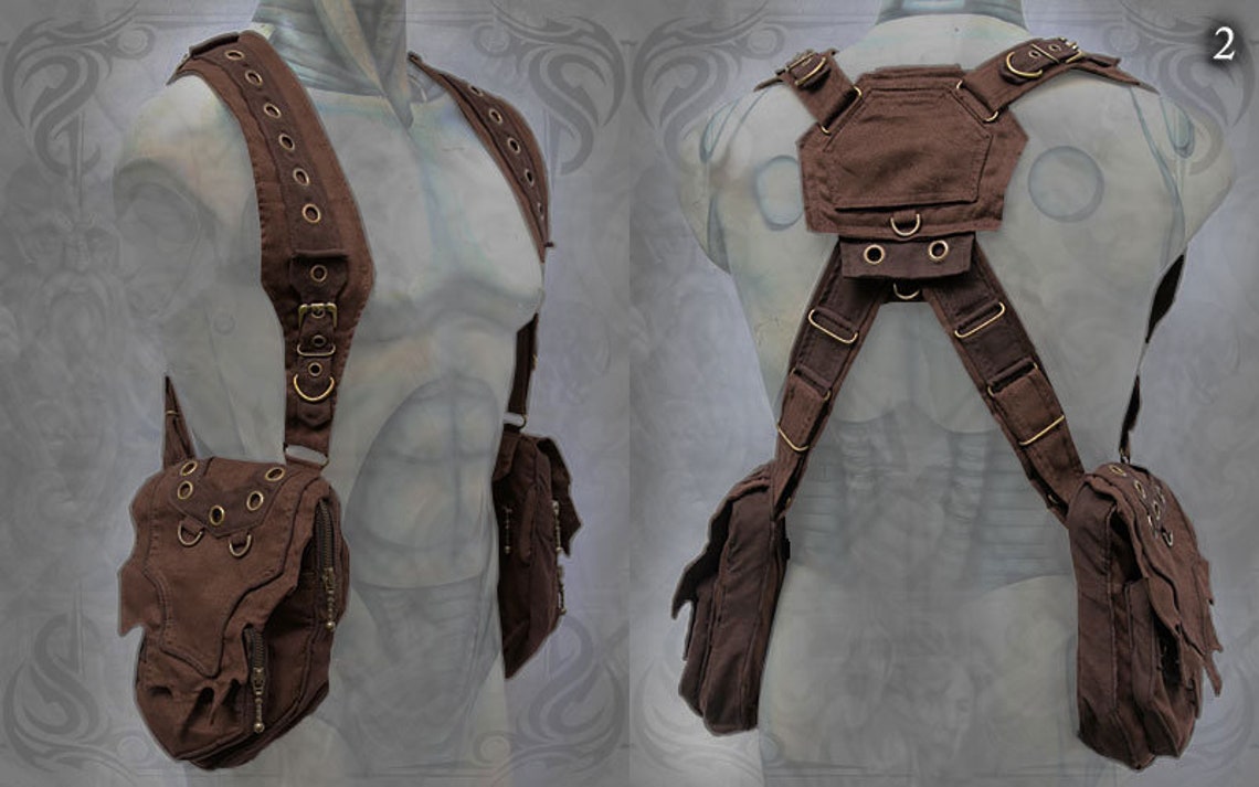 Viking Shoulder Holster Bag Post Apocalyptic Steampunk Neo Etsy