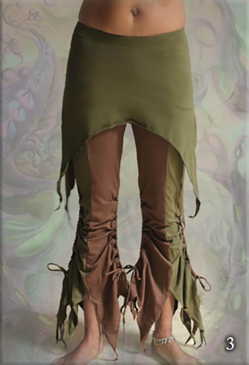 Salsa kjol yoga fairy flare byxor leggings - storlek från xS - 3XL 3. Green - Brown
