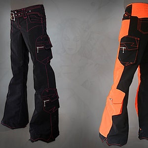 Enigma Hose - ultimative UV Cyber - seitliche Cargo-Taschen
