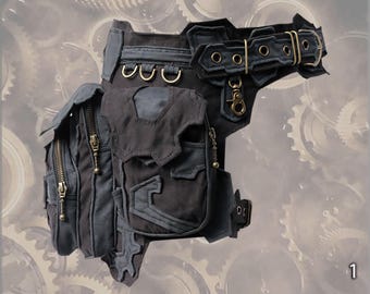 Clockwork Belt ~ steampunk style, hip waist pocket thigh bag belt, Cyberpunk Fanny Pack