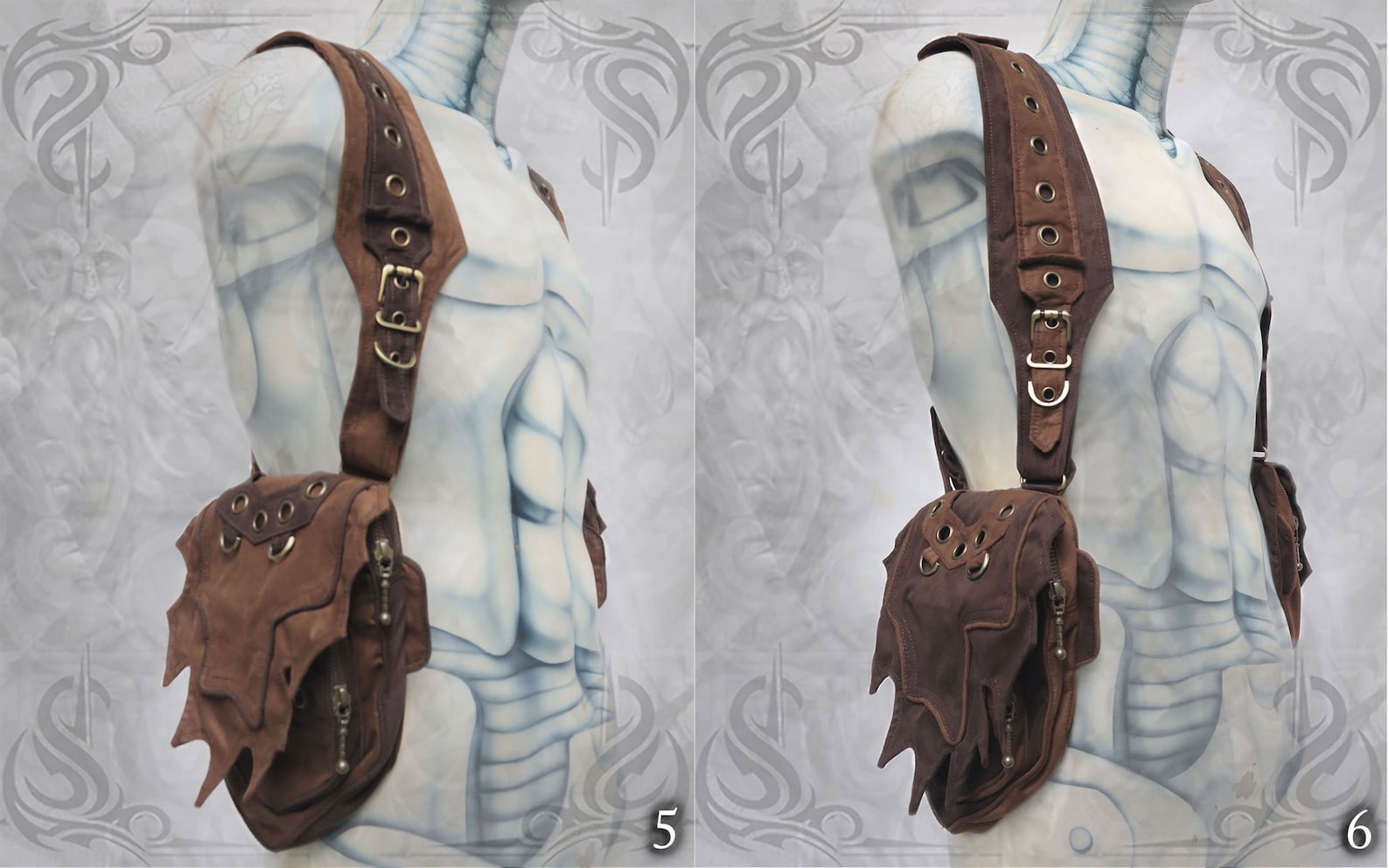 Viking Shoulder Holster Bag Post Apocalyptic Steampunk Neo Etsy