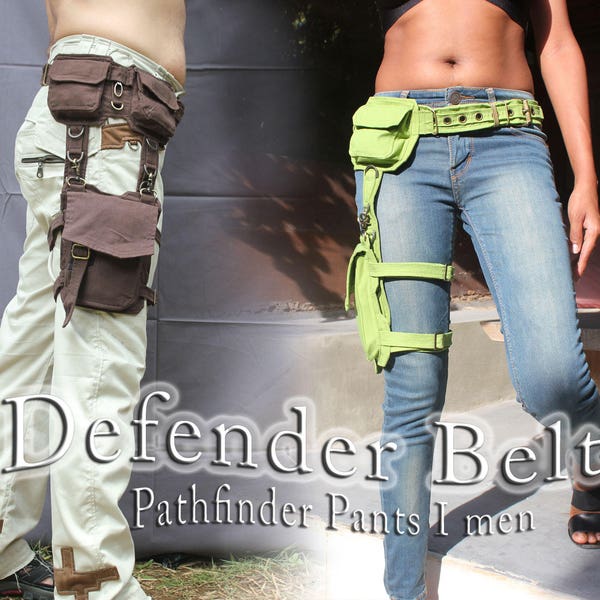 Defender Belt ~ thigh cargo pocket apocalyptic festival hip belt leg bag - unisex